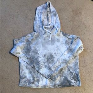 Marble sweatshirt crop